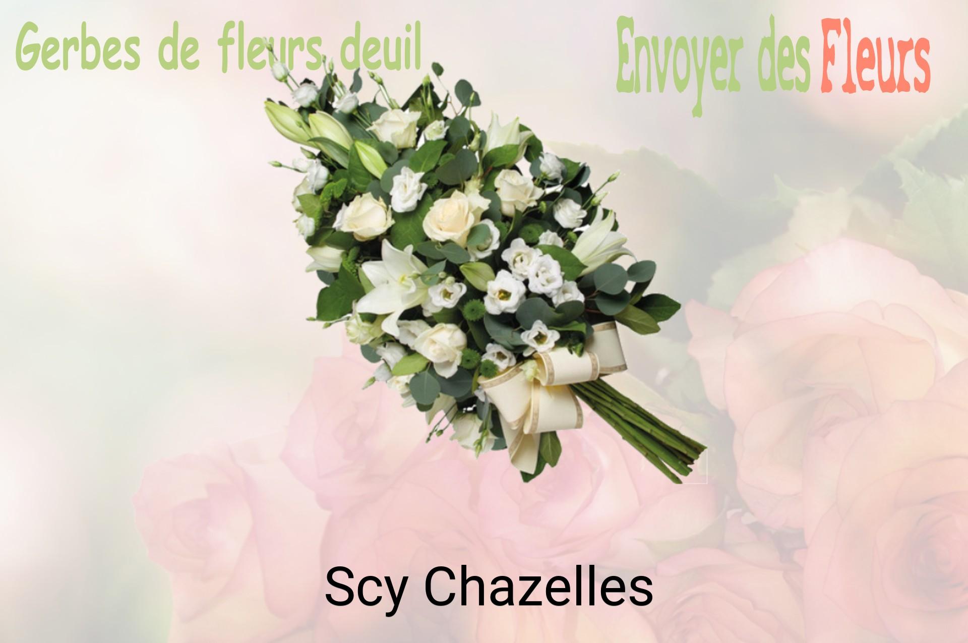 Gerbe de fleurs de deuil livrée à Scy-Chazelles